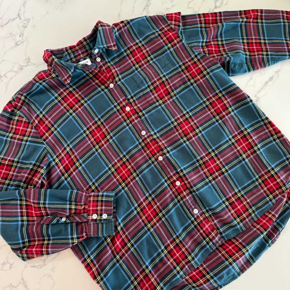 J.Crew Plaid Button Down Shirt - Size 12 - Picture 3 of 4